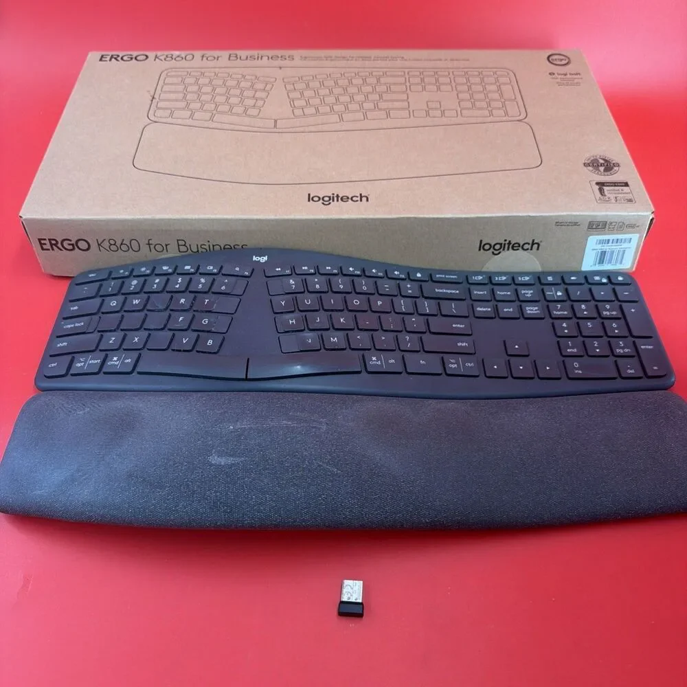 Logitech Ergo K860 Split Ergonomic Keyboard for business- With Dongle Graphite
